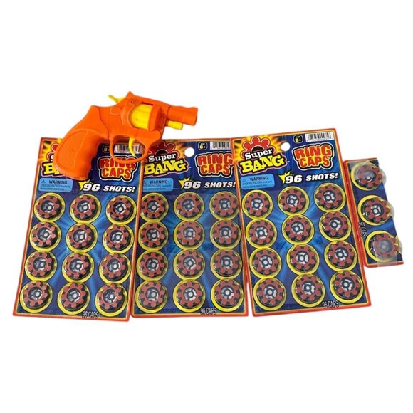 Super Bang Ring Caps 3-packs + 3 singles = 312 Shots Total + Cap Toy Works *READ - Picture 1 of 4